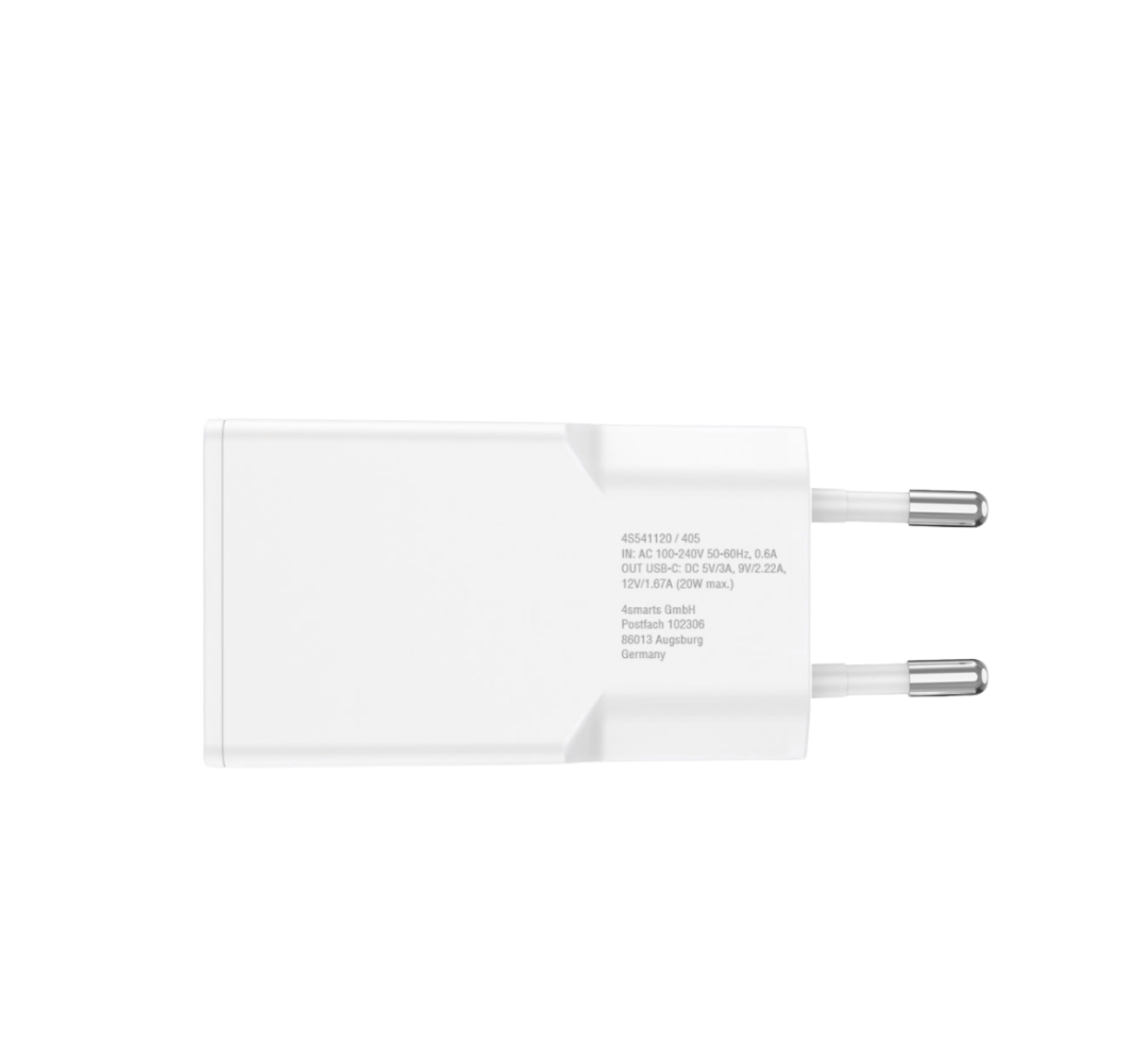 4smarts 20W USB-C Stroomadapter – Wit