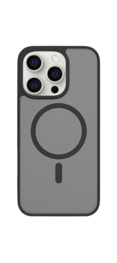 TPU Hoesje iPhone – Zwart Transparant | MagSafe