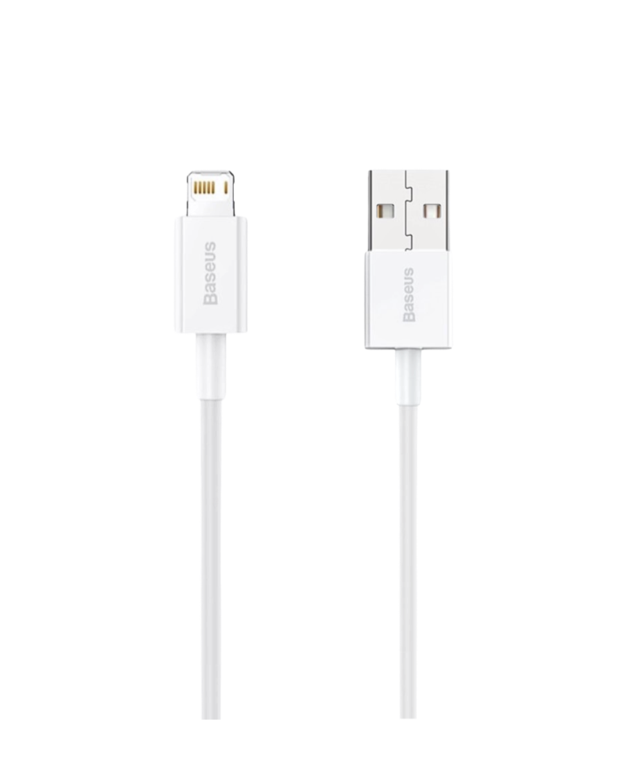 Baseus Lightning naar USB-A Kabel 1m – Wit