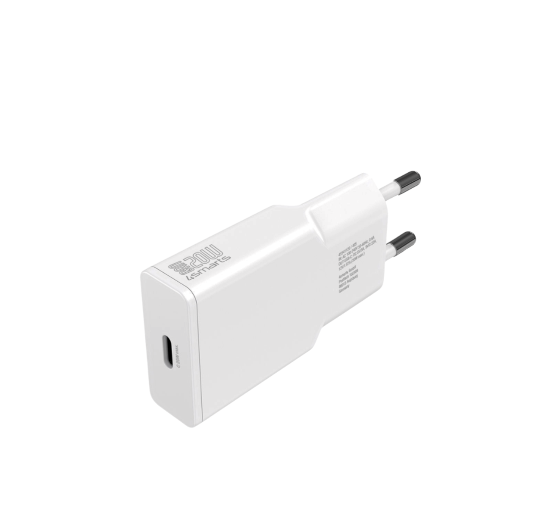 4smarts 20W USB-C Stroomadapter – Wit